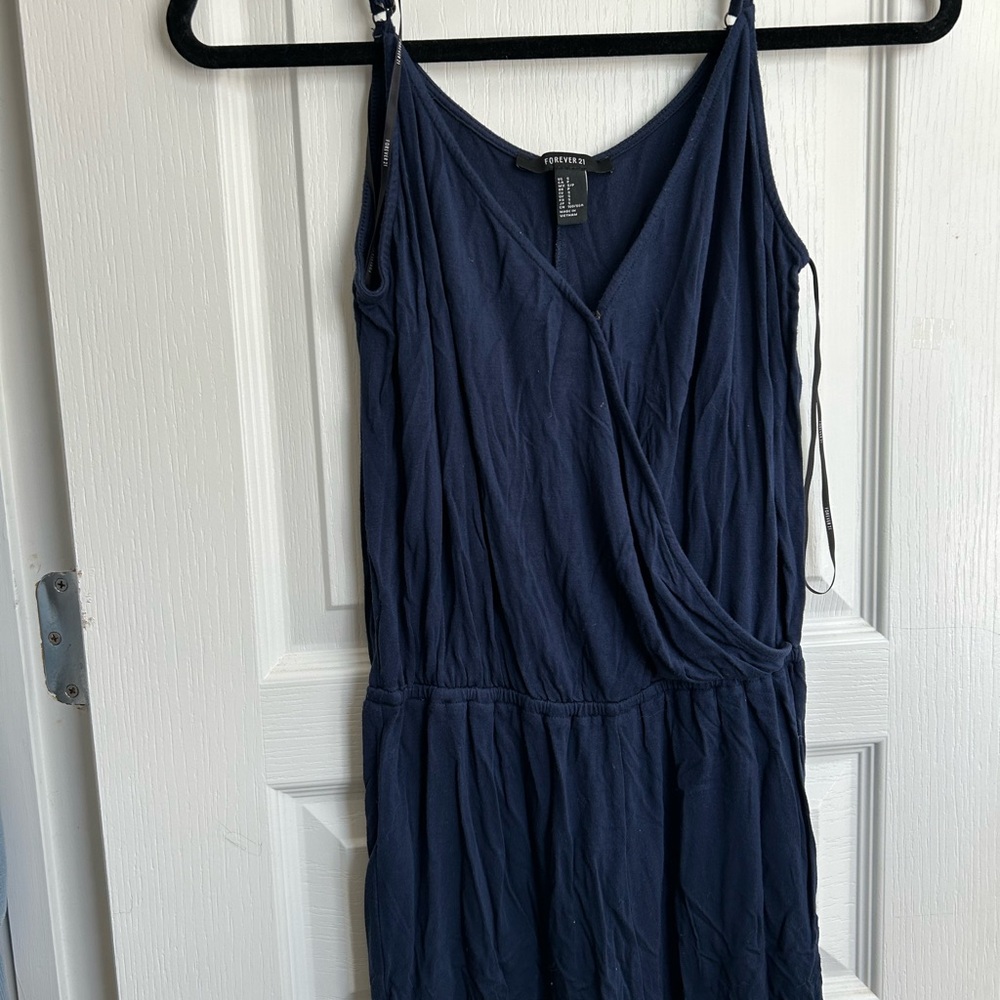 Forever 21 Dark Blue Wrap Mini Dress